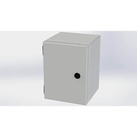 Saginaw Control & Engineering 1/4 Turn Latch Electrical Enclosures, 8 in H, 6 in D, 6 in W, NEMA 3R, 4, 12, 13, Carbon Steel SCE-8066ELJLG